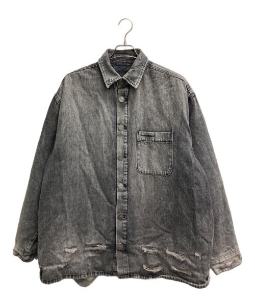 masonprince（メゾンプリンス）MASONPRINCE (メゾンプリンス) ダメージ加工デニムジャケット グレー サイズ:2の古着・服飾アイテム