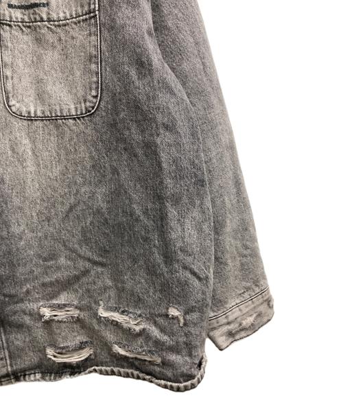 masonprince（メゾンプリンス）MASONPRINCE (メゾンプリンス) ダメージ加工デニムジャケット グレー サイズ:2の古着・服飾アイテム