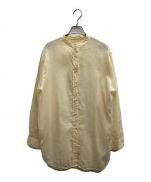 R'IAM（リアム）の古着「シアーバンドカラーシャツ」｜イエロー