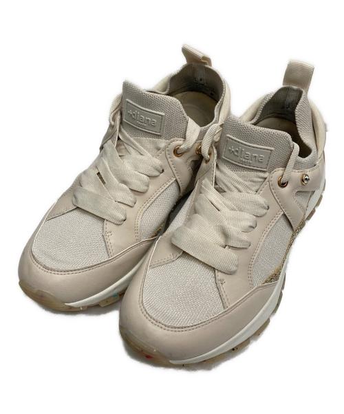 +DIANA（プラスダイアナ）+DIANA (プラスダイアナ) ニットコンビスニーカー アイボリー サイズ:24.0cmの古着・服飾アイテム