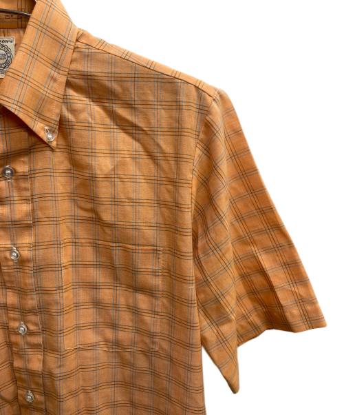 ARROW（アロー）ARROW (アロー) チェックS/Sシャツ ブラウン サイズ:Sの古着・服飾アイテム