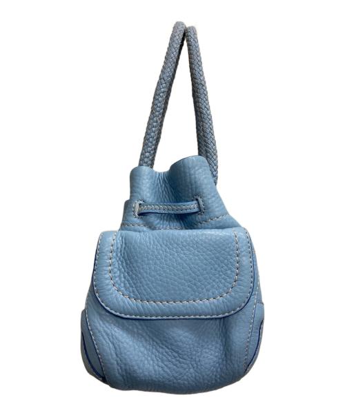 COLE HAAN（コールハーン）COLE HAAN (コールハーン) タッセルレザーバッグ ブルーの古着・服飾アイテム