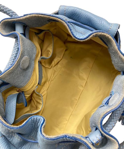 COLE HAAN（コールハーン）COLE HAAN (コールハーン) タッセルレザーバッグ ブルーの古着・服飾アイテム