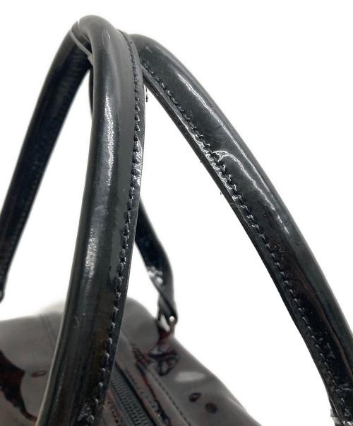 LONGCHAMP（ロンシャン）LONGCHAMP (ロンシャン) エナメルハンドバッグ ブラックの古着・服飾アイテム