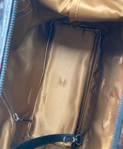 LONGCHAMP（ロンシャン）LONGCHAMP (ロンシャン) エナメルハンドバッグ ブラックの古着・服飾アイテム