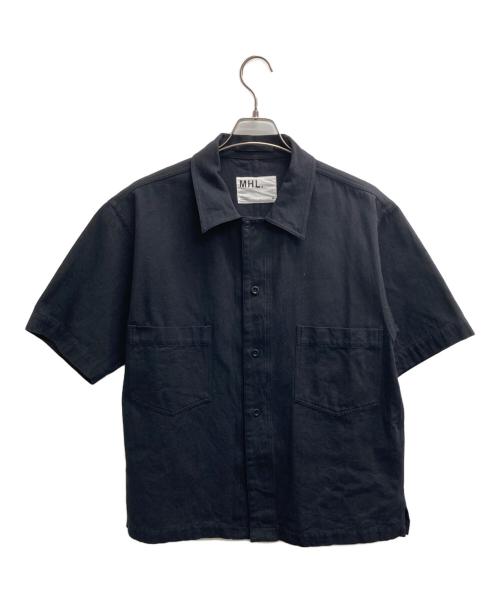 MHL（エムエイチエル）MHL (エムエイチエル) FADED COTTON ROUGH TWILLシャツ ブラック サイズ:Mの古着・服飾アイテム