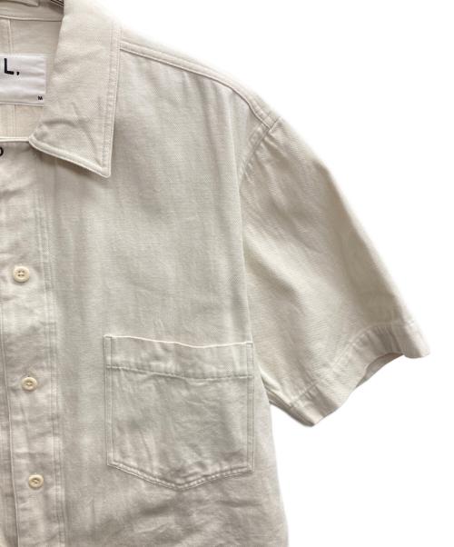 MHL（エムエイチエル）MHL (エムエイチエル) FADED COTTON ROUGH TWILLシャツ アイボリー サイズ:Mの古着・服飾アイテム
