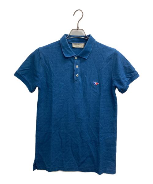 maison kitsune（メゾンキツネ）MAISON KITSUNE (メゾンキツネ) ポロシャツ ブルー サイズ:XSの古着・服飾アイテム