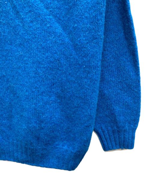 SHIPS any（シップスエニィ）SHIPS any (シップスエニィ) HARLEY OF SCOTLAND (ハーレーオブスコットランド) クルーネック リラックスニット ブルー サイズ:36の古着・服飾アイテム