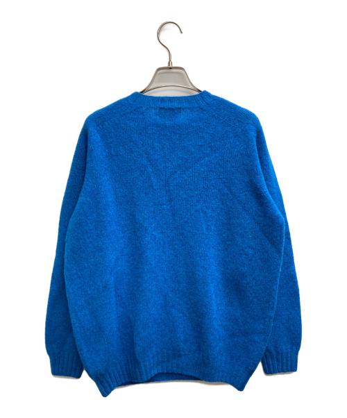 SHIPS any（シップスエニィ）SHIPS any (シップスエニィ) HARLEY OF SCOTLAND (ハーレーオブスコットランド) クルーネック リラックスニット ブルー サイズ:36の古着・服飾アイテム