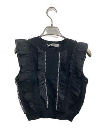 HER LIP TO（ハーリップトゥ）の古着「Airy Brush Knit Top」｜ブラック