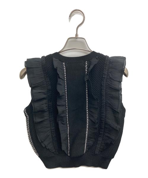 HER LIP TO（ハーリップトゥ）HER LIP TO (ハーリップトゥ) Airy Brush Knit Top ブラック サイズ:M 未使用品の古着・服飾アイテム