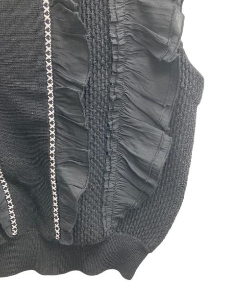 HER LIP TO（ハーリップトゥ）HER LIP TO (ハーリップトゥ) Airy Brush Knit Top ブラック サイズ:M 未使用品の古着・服飾アイテム