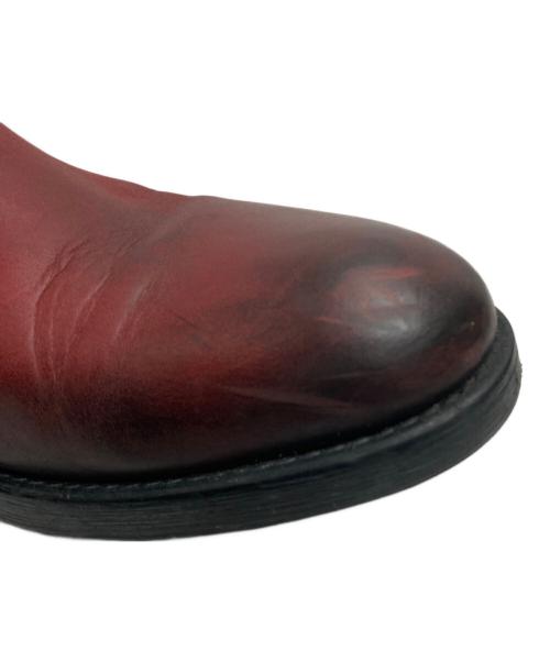 DIESEL（ディーゼル）DIESEL (ディーゼル) サイドジップブーツ レッド サイズ:40の古着・服飾アイテム