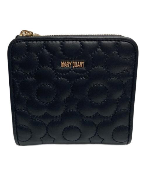 MARY QUANT（マリークヮント）MARY QUANT (マリークヮント) キルトフォームデイジー ウォレット ブラックの古着・服飾アイテム