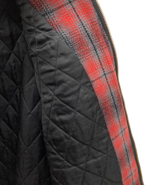 INDIAN MOTORCYCLE（インディアンモーターサイクル）INDIAN MOTORCYCLE (インディアンモーターサイクル) ウールチェックアワードジャケット レッド サイズ:38の古着・服飾アイテム