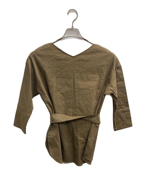 theory luxe（セオリーリュクス）theory luxe (セオリーリュクス) リネン混ブラウス カーキ サイズ:表記無しの古着・服飾アイテム