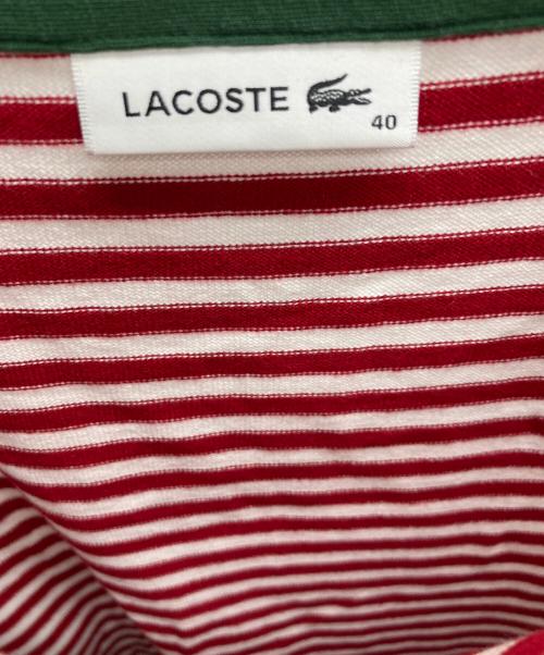 LACOSTE（ラコステ）LACOSTE (ラコステ) バスクシャツ レッド サイズ:40の古着・服飾アイテム