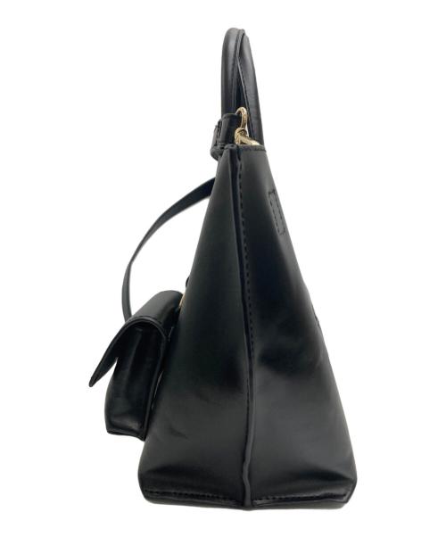 ear PAPILLONNER（イアパピヨネ）ear PAPILLONNER (イアパピヨネ) BROOKLYN CHARM (ブルックリンチャーム) 馬2WAYトートバッグ ブラックの古着・服飾アイテム