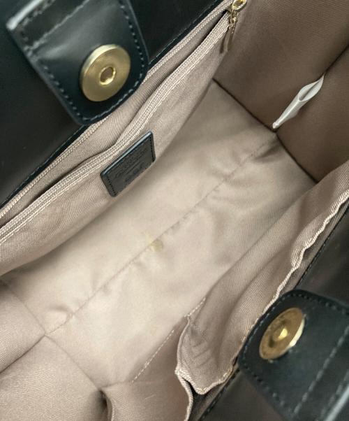 ear PAPILLONNER（イアパピヨネ）ear PAPILLONNER (イアパピヨネ) BROOKLYN CHARM (ブルックリンチャーム) 馬2WAYトートバッグ ブラックの古着・服飾アイテム