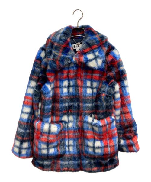 Jakke（ジャッキー）jakke (ジャッキー) フェイクファーコート レッド サイズ:38の古着・服飾アイテム