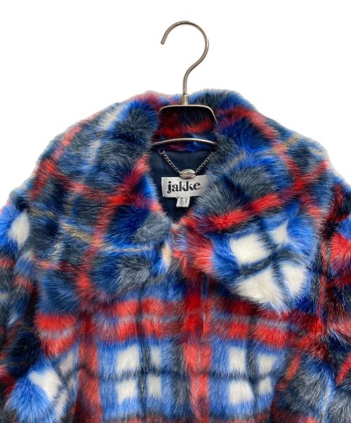 Jakke（ジャッキー）jakke (ジャッキー) フェイクファーコート レッド サイズ:38の古着・服飾アイテム