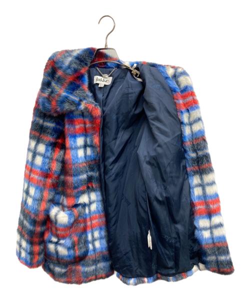 Jakke（ジャッキー）jakke (ジャッキー) フェイクファーコート レッド サイズ:38の古着・服飾アイテム