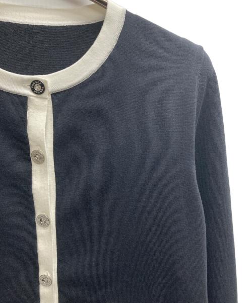 anuans（アニュアンス）anuans (アニュアンス) シルクブレンドベーシックニットカーディガン グレー サイズ:Fの古着・服飾アイテム