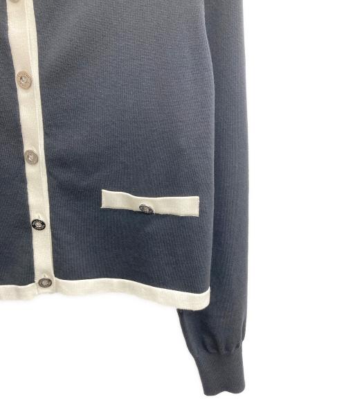 anuans（アニュアンス）anuans (アニュアンス) シルクブレンドベーシックニットカーディガン グレー サイズ:Fの古着・服飾アイテム