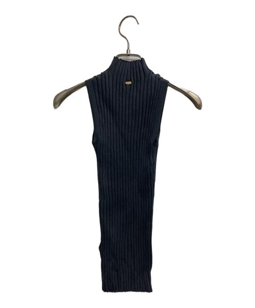 anuans（アニュアンス）anuans (アニュアンス) シルクブレンドノースリーブニットトップス グレー サイズ:Fの古着・服飾アイテム