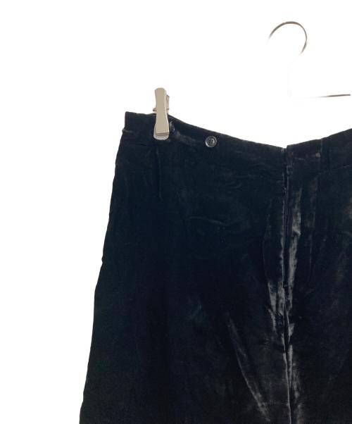 Y's（ワイズ）Y's (ワイズ) ベルベットワイドパンツ ブラック サイズ:2の古着・服飾アイテム