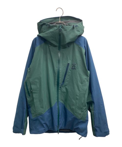 HAGLOFS（ホグロフス）HAGLOFS (ホグロフス) NIVA JACKET(ニヴァジャケット) グリーン×ネイビー サイズ:Mの古着・服飾アイテム