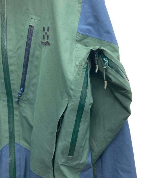 HAGLOFS（ホグロフス）HAGLOFS (ホグロフス) NIVA JACKET(ニヴァジャケット) グリーン×ネイビー サイズ:Mの古着・服飾アイテム