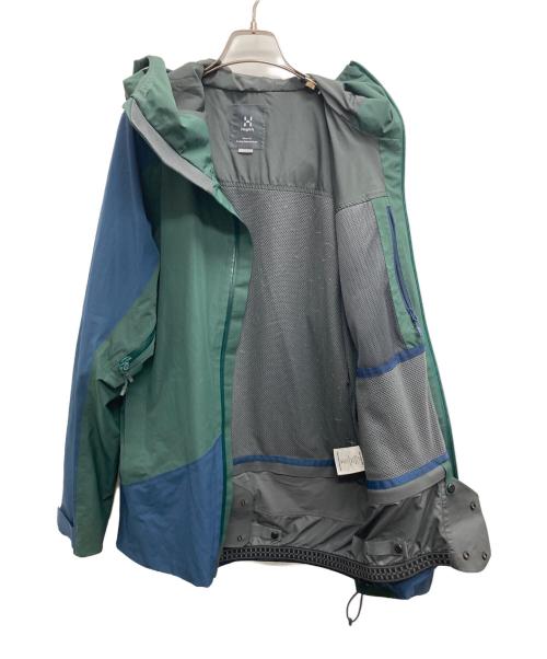 HAGLOFS（ホグロフス）HAGLOFS (ホグロフス) NIVA JACKET(ニヴァジャケット) グリーン×ネイビー サイズ:Mの古着・服飾アイテム