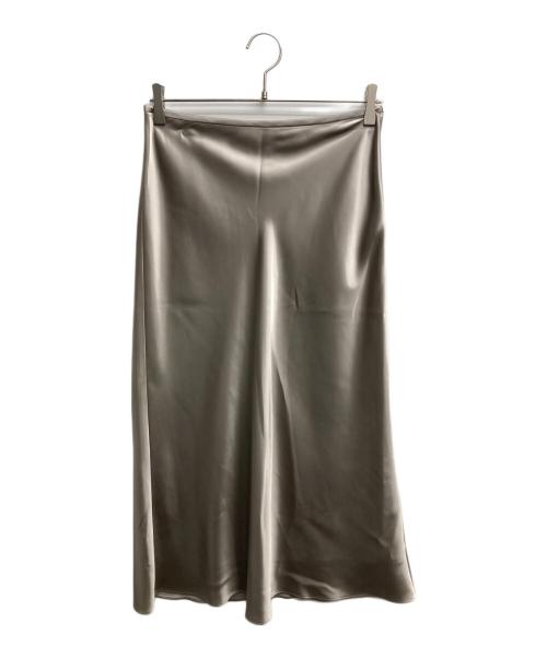 theory（セオリー）theory (セオリー) Fluid Satin Cl Midi SK(フルイドサテンCLミディSK) ベージュ サイズ:Sの古着・服飾アイテム