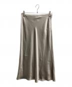 theoryセオリー）の古着「FLUID SATIN/CL MIDI SK」｜ベージュ