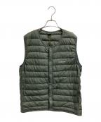mont-bellモンベル）の古着「スペリオダウン ラウンドネックベスト」｜オリーブ