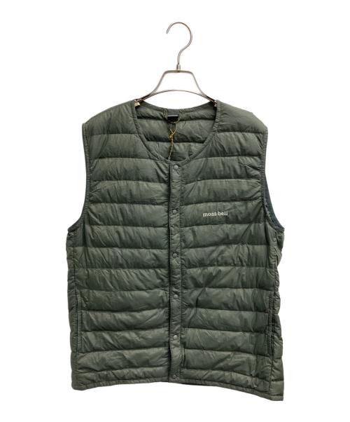 mont-bell（モンベル）mont-bell (モンベル) スペリオダウン ラウンドネックベスト オリーブ サイズ:Mの古着・服飾アイテム
