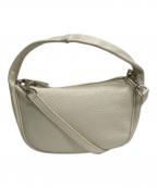 Manuel MILANOマニュエルミラノ）の古着「レザーハーフムーン ハンドバッグ」｜アイボリー