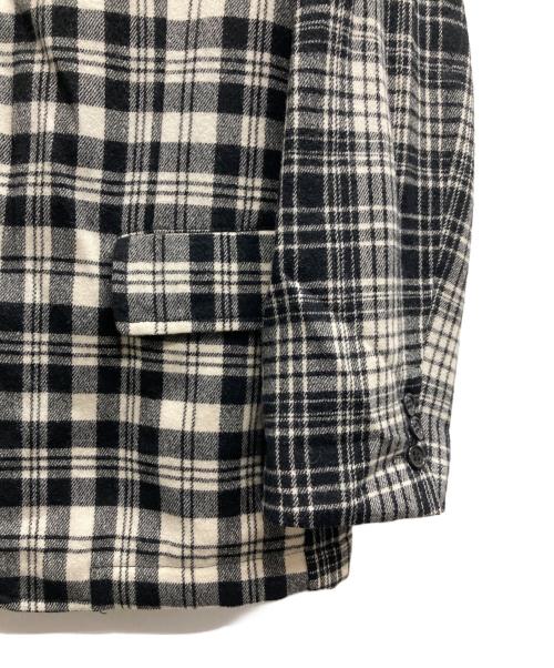 BLACK COMME des GARCONS（ブラックコムデギャルソン）BLACK COMME des GARCONS (ブラックコムデギャルソン) チェックテーラードジャケット グレー サイズ:Mの古着・服飾アイテム
