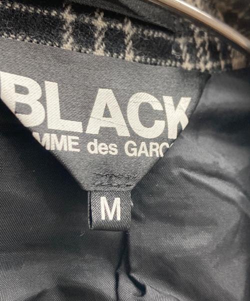BLACK COMME des GARCONS（ブラックコムデギャルソン）BLACK COMME des GARCONS (ブラックコムデギャルソン) チェックテーラードジャケット グレー サイズ:Mの古着・服飾アイテム