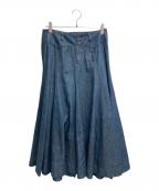 45rpm45アールピーエム）の古着「デニムフレアスカート」｜インディゴ