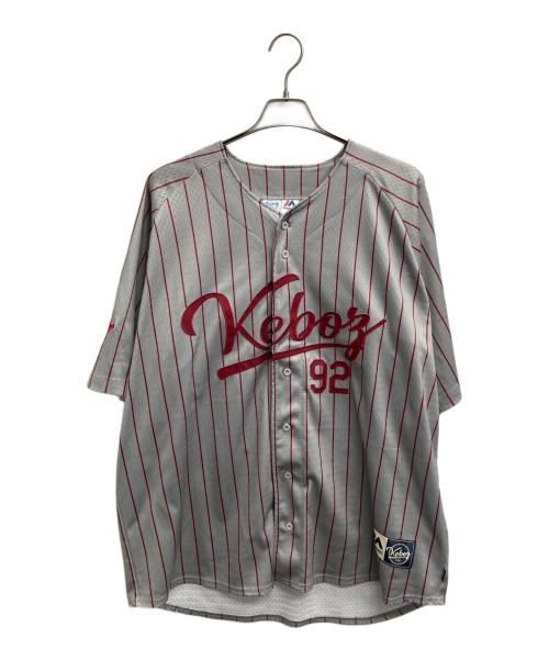 KEBOZ（ケボズ）KEBOZ (ケボズ) Majestic (マジェスティック) ベースボールシャツ グレー サイズ:Lの古着・服飾アイテム