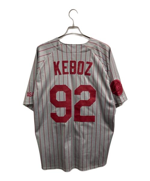 KEBOZ（ケボズ）KEBOZ (ケボズ) Majestic (マジェスティック) ベースボールシャツ グレー サイズ:Lの古着・服飾アイテム
