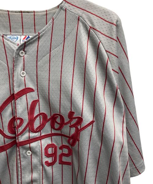 KEBOZ（ケボズ）KEBOZ (ケボズ) Majestic (マジェスティック) ベースボールシャツ グレー サイズ:Lの古着・服飾アイテム