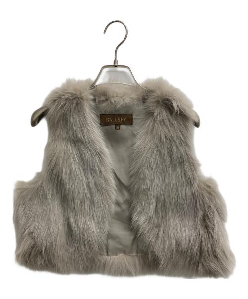 BALLSEY（ボールジィ）BALLSEY (ボールジィ) フォックスファーベスト グレージュ サイズ:38の古着・服飾アイテム