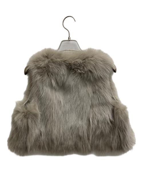 BALLSEY（ボールジィ）BALLSEY (ボールジィ) フォックスファーベスト グレージュ サイズ:38の古着・服飾アイテム