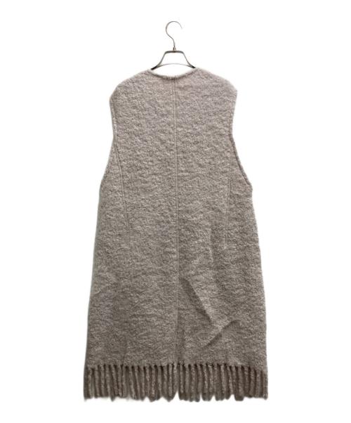 BALLSEY（ボールジィ）BALLSEY (ボールジィ) アルパカループフリンジ ロングジレ ライトピンク サイズ:36の古着・服飾アイテム