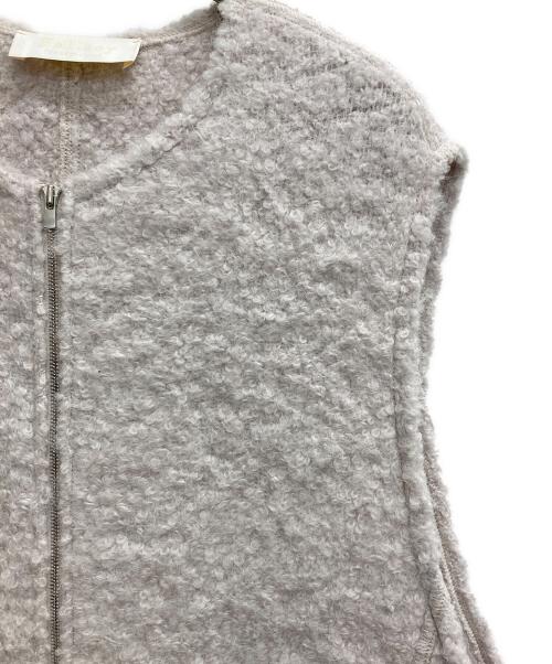 BALLSEY（ボールジィ）BALLSEY (ボールジィ) アルパカループフリンジ ロングジレ ライトピンク サイズ:36の古着・服飾アイテム