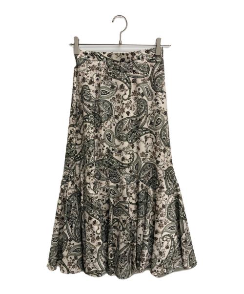 ANAYI（アナイ）ANAYI (アナイ) ペイズリースカート アイボリー サイズ:34の古着・服飾アイテム